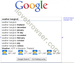 google suggest weather